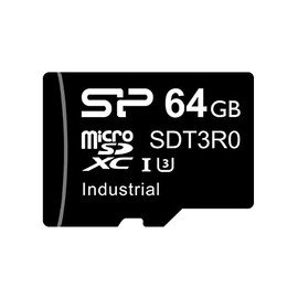 64GB Silicon Power SDT3R0 Industrial microSDHC UHS-I Memory Card -40-85℃ 3D TLC Flash