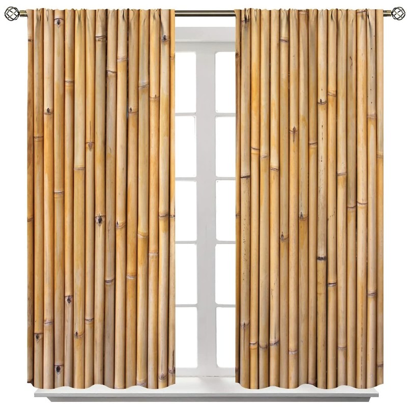  Bamboo Curtains, Bamboo Tree Image Traditional Chinese Calligraphy Style
