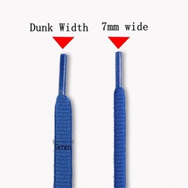 BupiMufi 9 mm Wide Strong Laces Oval Laces for Dunk 140 cm, black, 140