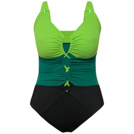 Ulla Popken Women's Swimming Costume, black