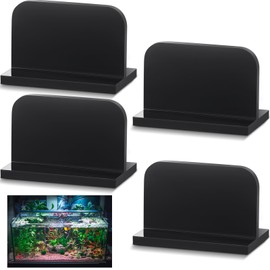 Qunclay 4 Pcs Aquarium Lid Handles Acrylic Fish Tank Cover Handles Adhesive Tank Lid Replacement Handle for Aquarium Fish Tank Lid, 2.36 x 1.38 Inch (Black)