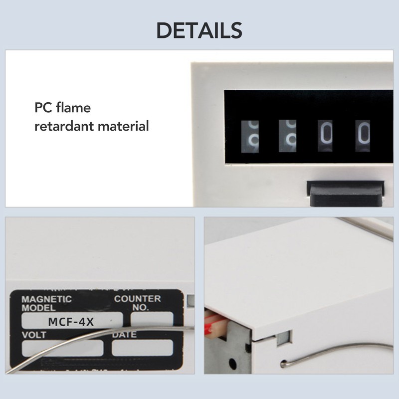 Electromagnetic Counter 4 Digit Accurate Measuring PC Industrial Digital Counter