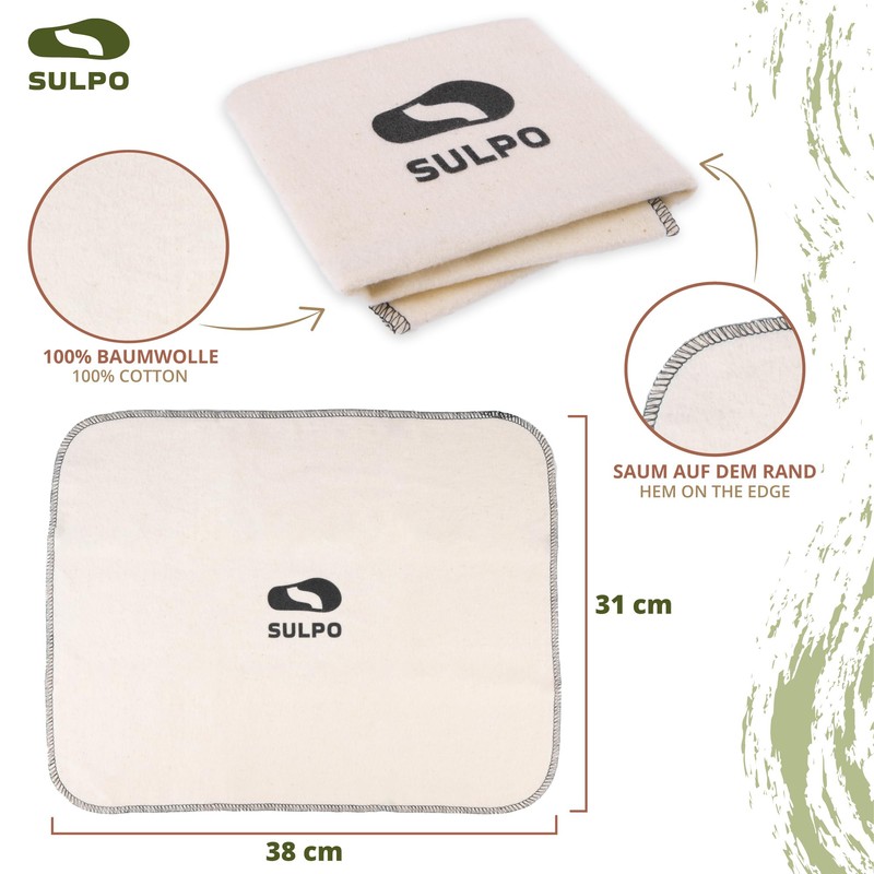SULPO Schuhbürsten Set - weiche Rosshaar Schuhbürste, hochwertige Schuhpflege mit