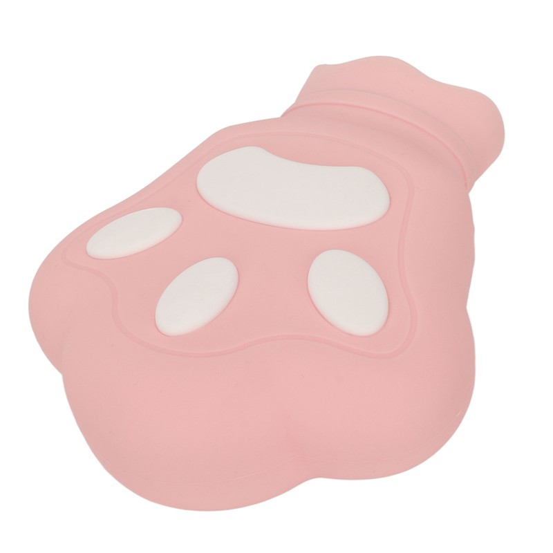 Hot Water Bag Silicone Hot Compress Portable Cartoon Bear Paw