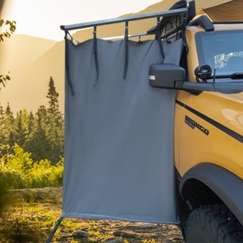 Broaddict Vehicle Awning Shower Room with Roof Waterproof Carside Camping Shower Tent Overland for SUV Truck