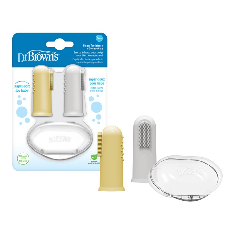 Dr. Brown's - cepillo para polvo de dientes de silicona
