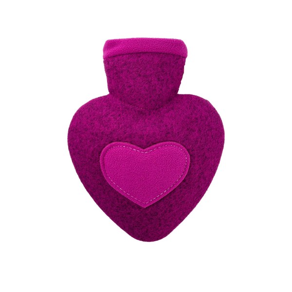 Hugo Frosch Hot Water Bottle Heart 1.0 L with Knitted
