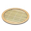 J-kitchens Soba Bowl, Colander, Round Bamboo Plate, Sesame Bamboo, Break-Resistant,