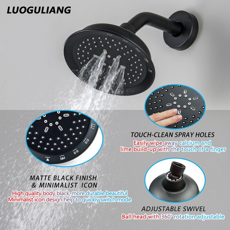LUOGULIANG 2 Handles Shower Faucet Set (Type 4)