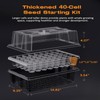 Patigrow 80-Cell Self-Watering Seed Starter Tray with Grow Light, Seed