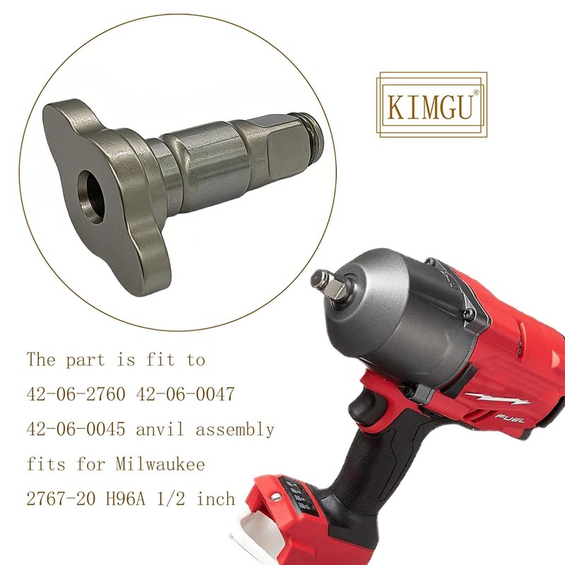 KIMGU 42-06-2760 42-06-0047 1/2" Square Anvil Assembly for Milwaukee 2767-20