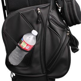 Powerbilt TPS Dunes 14-Way Black Synthetic Leather Golf Stand Bag