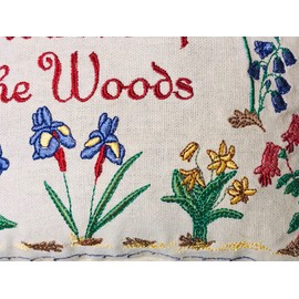 Paine's Flowers of The Woods Balsam FIR Pillow 6" x 9" Embroidered Sampler