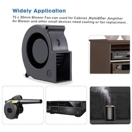 GDSTIME 7530 Blower Fan 75 x 30mm Cooling Blower Fan 75mm Turbo Case Fan USB Radial Cooling Fan Centrifugal Turbine Fan