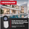 Heidemann Blackline 70912 Wireless Doorbell Transmitter High Range Expandable Black