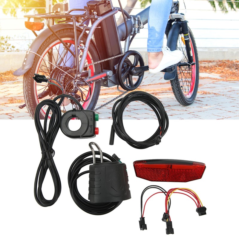 Electric Bike QD168 Front Light DR001 Rear Light Set with