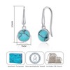 Philip Jones Synthetic Turquoise Drop Earrings with Quote Card