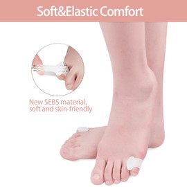 12 Pcs Gel Toe Separator,Toe Separators to Correct Your Toes,Toe spacers for Preventing Rubbing & Relieving Pressure, Pain Relief from Overlapping Toes