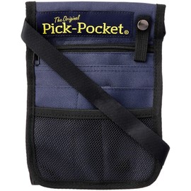 Conni Pick-Pocket Nurse Pouch and Adjustable Belt, Slim and Practical Multi-Compartment Organizer Fanny Pack for Nurses, Trades, Workers on The Go, Navy
