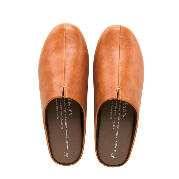 Room shoes designed for walking. The simple design is moist and comfortable to wear, Camel