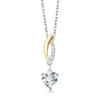 6MM Heart Shape Gemstone Birthstone and Lab Grown Diamond 2-Tone