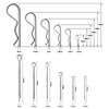 48Pcs Cotter Pins Assortment Kit, Stainless Steel Split Pins R