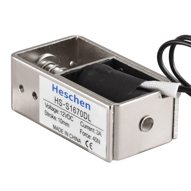 Heschen Magnetic Electromagnetic Net, HS-S1670DL, DC12V 3A 40N, 10 mm