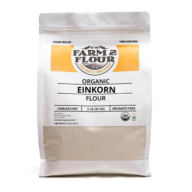 Organic Einkorn Flour - 100% All Natural Ingredients - Size: