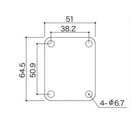 Guyker Guitar Neck Plate, 4-Holes Stainless Steel Electric Guitar Bass Neck Joint Plate NeckPlate Replacement Part (GN004, Gold)