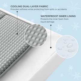 Bedsure Cooling Dog Bed for Medium Dogs - Orthopedic Waterproof Puppy Beds with Removable Washable Cover, Egg Crate Foam Pet Mat, Suitable for Pet Up to 35 lbs