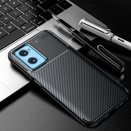 ESTH® Case for Oppo A76 4G with 2 Pack Screen Protector, Flexible Slim Case and Shock Absorption TPU Cover, Anti-Slip, Anti-fingerprint Shell for Oppo A76 4G, Black