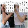 5 Sheets Temporary Tattoos Realistic Fake Tattoo Stickers for Sticking