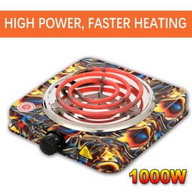 minkah Coal Burner Coconut Charcoal Starter High Power Electric Stove Coconut Charcoal Starter Smart Heat Control Long Cable for BBQ Kitchen