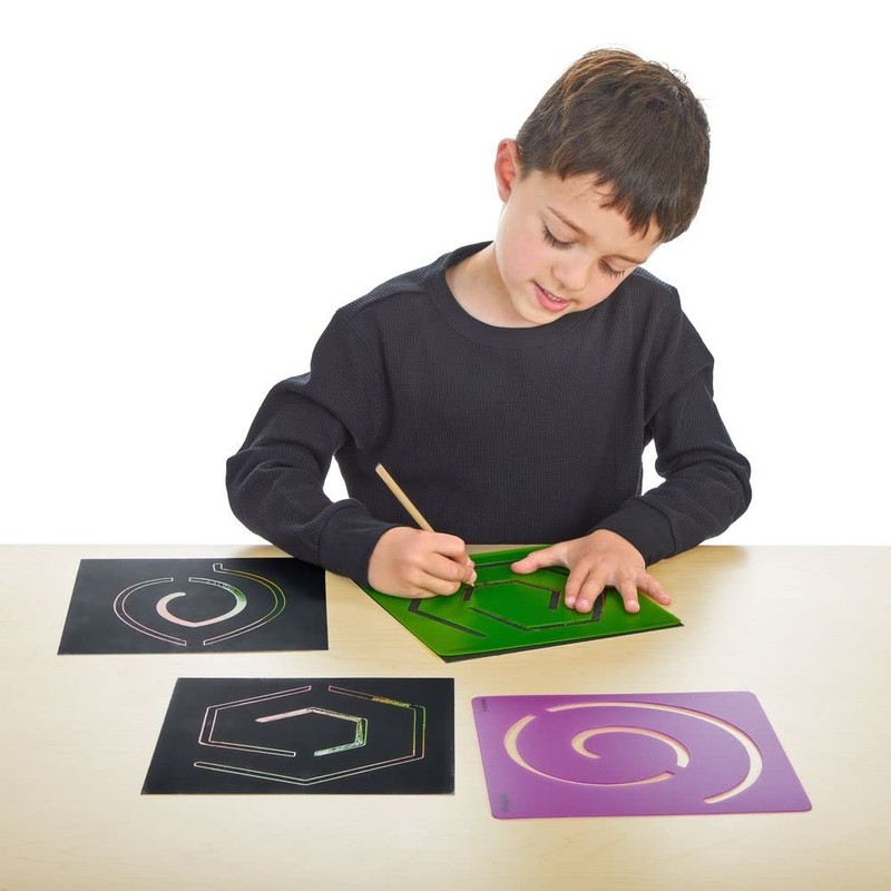 Colorations Scratch Art Boards and Mindfulness Stencils