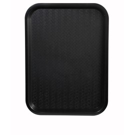 Winco Fast Food Tray, 12 by 16-Inch, Black, Set of 6