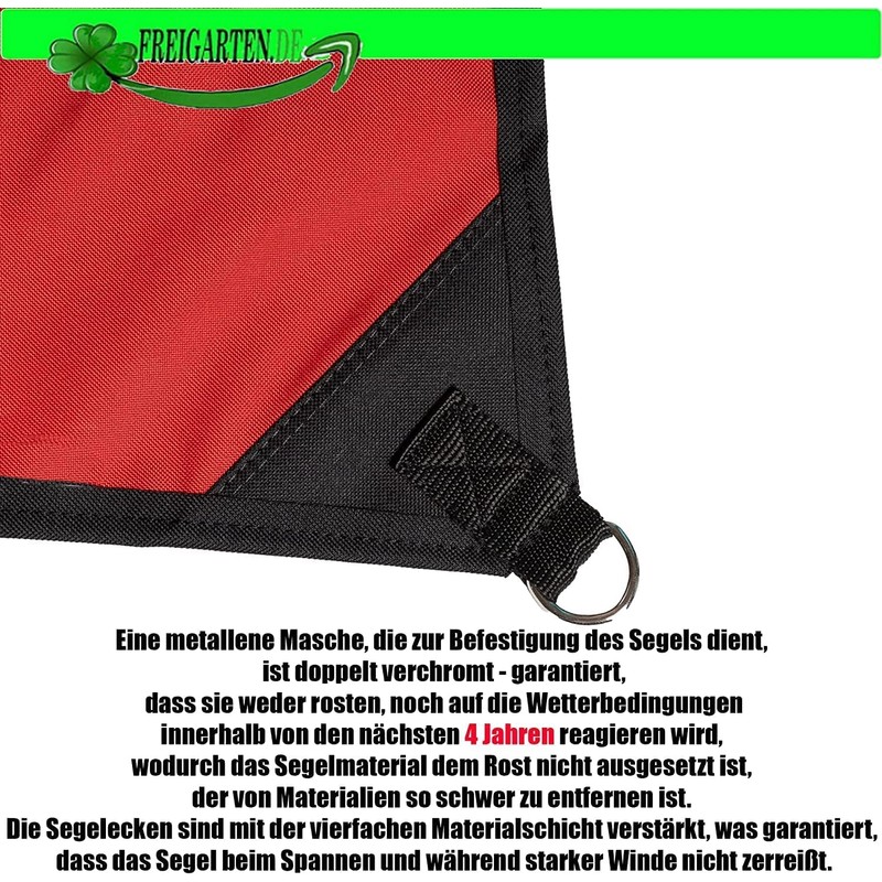 freigarten.de Sonnensegel Wasserdicht Sonnenschutz 100% Schutz vor UV dreieckig 2,0m