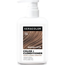 Keracolor Clenditioner MOCHA LATTE Hair Dye - Semi Permanent Hair Color Depositing Conditioner, Cruelty-free, 12 Fl. Oz.