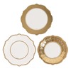 Balsa Circle 75 White Gold Round Disposable Paper Plates with