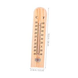 BESPORTBLE 2pcs Wooden Room Thermometer Accurate Indoor Thermometers for Greenhouse Garage