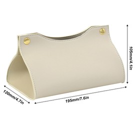 Tissue Box Cover Rectangular PU Leather Tissue Dispenser Box Holder Modern Tissue Covers Paper Holder Napkin Holder Tissue Box Cover Case for Home Office Car Dresser Bathroom