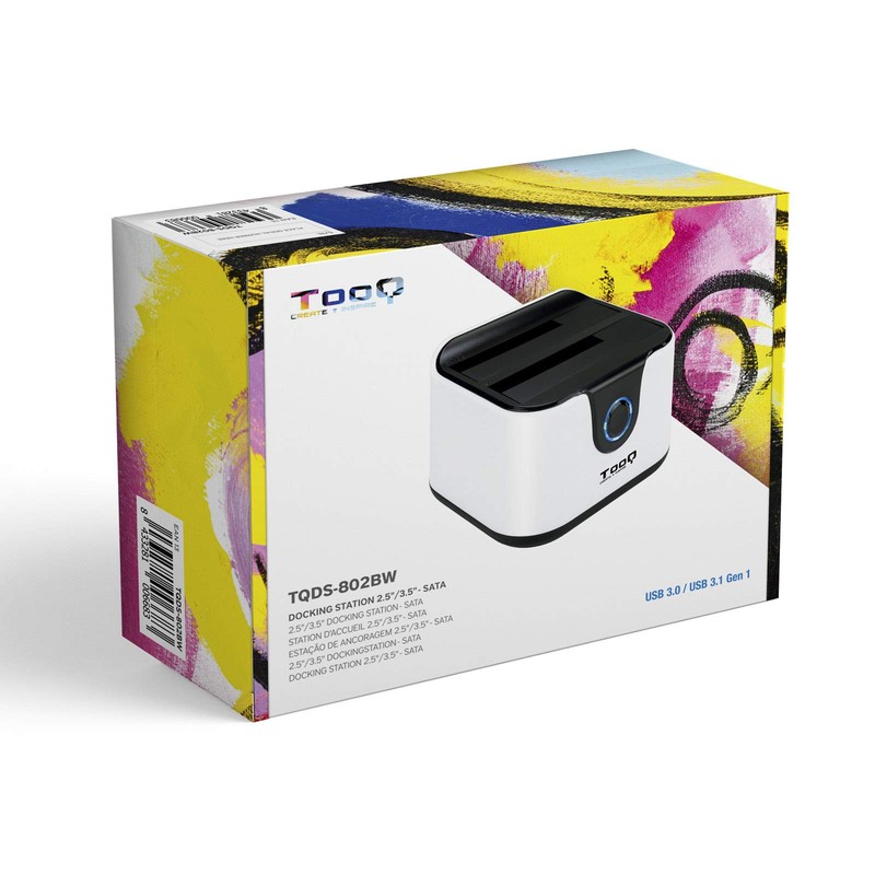 TooQ TQDS-802BW Docking Station Connection Base with Double SATA Bay