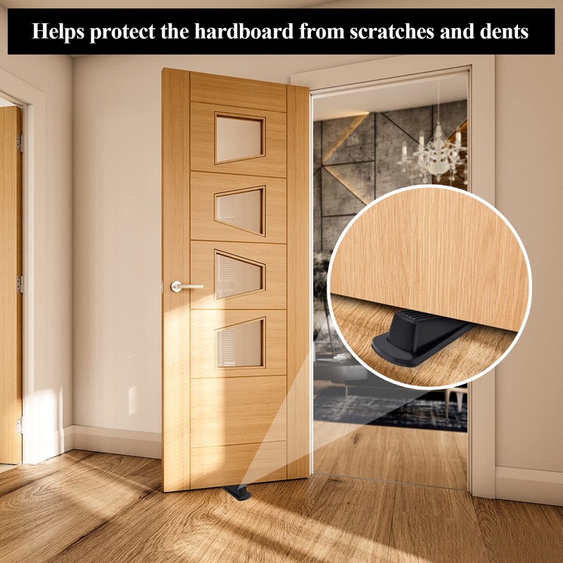 4 Pack Door Stoppers, Rubber for Bottom of Door, Rubber