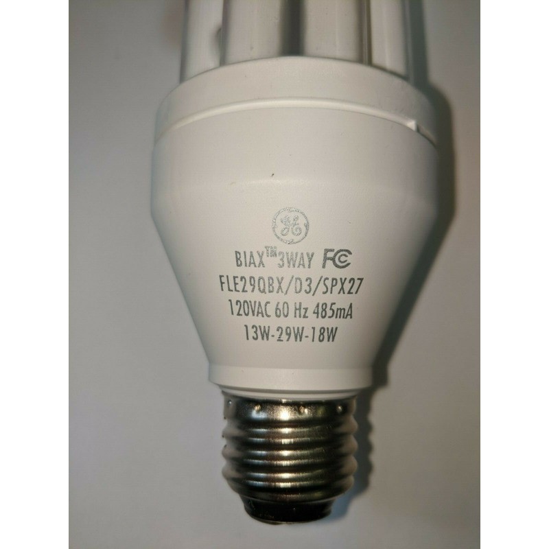 GE-18W- (Soft White) (2700K) (E26 Base) 3 Way (30W/70W/100W) CFL