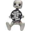 sofarefinish 2" Cute Tiny Robot Resin Figure with Slogan 'Your