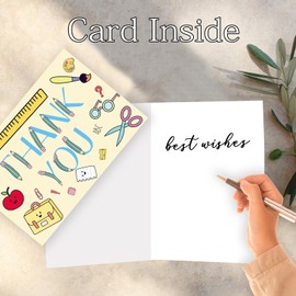 Abeletree Teacher Appreciation Cards for Men Women, Thank You Card with Envelopes, Daycare Teacher Appreciation Gifts Ideas, Gifts for Teachers