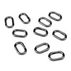 Tighall 10 PCS Black Oval Carabiner Metal Spring Key Ring,