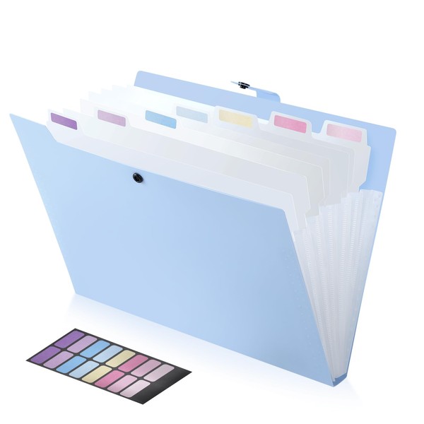 FRETONBA Expanding File A4 with 8 Compartments, Document Folder, Pack