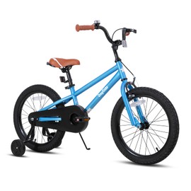 JOYSTAR 18 Inch Kids Bike for Age 5-8 Girls Boys Bikes 5 6 7 8 9 Years Old Unisex BMX Style Children Bicycles with Kickstand Birthday Gift Blue
