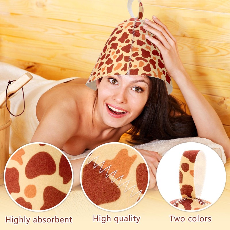 JaGely Sauna Hat Vaporarium Hat Sauna Wool Cap Russian Banya