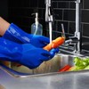 Juvale 2 Pairs Heavy Duty Rubber Cleaning Gloves for Kitchen,
